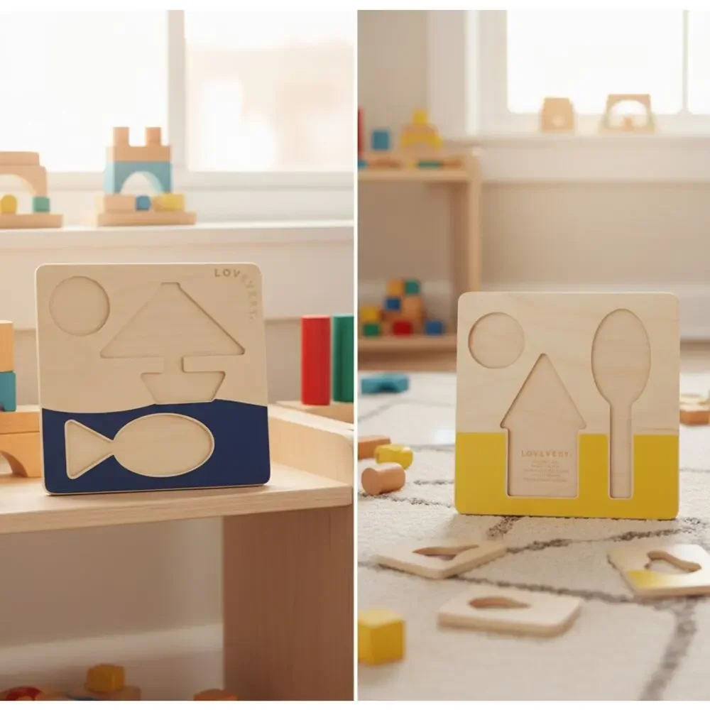 Lovevery Double-Sided Sunny Day Puzzle | Replacement Part Only | Montessori Toy